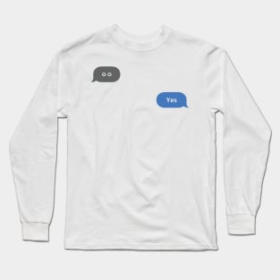 Korean Slang Chat Word ㅇㅇ Meanings - Yes Long Sleeve T-Shirt